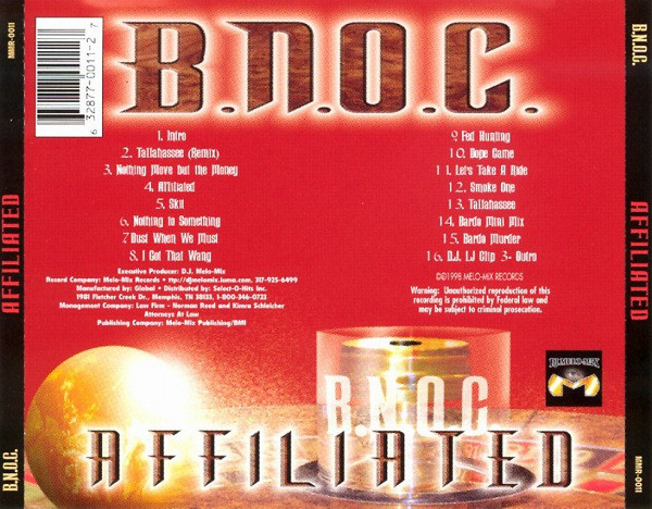 Affiliated by B.N.O.C. (CD 1998 Melo Mix Records) in Nashville | Rap - The  Good Ol'Dayz